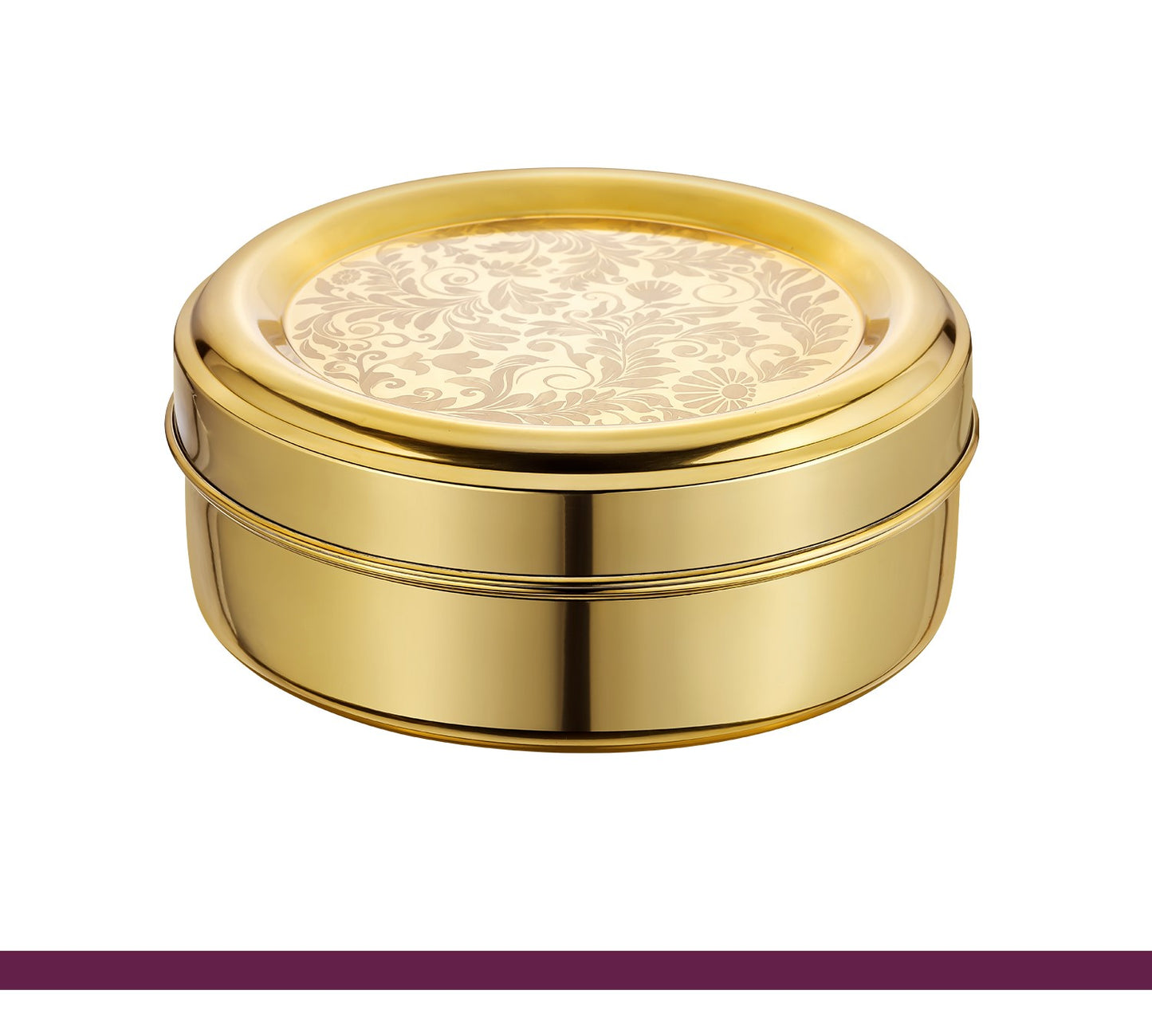 SS Gold Finish Masala Box Large