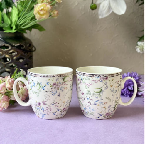 Flower Bed Mug Set - Set of 6
