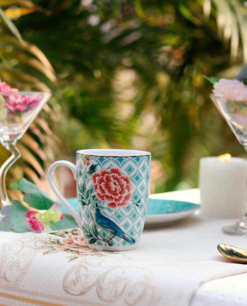 Jade Blossom Coffee Mug - Set Of 2