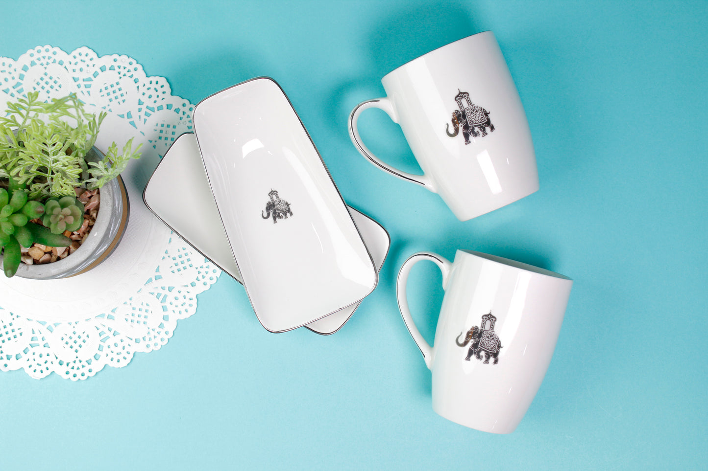 Gaj Mug & Cookie Plate - Set of 2