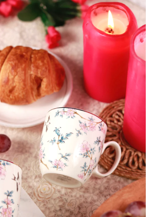 Victorian Green Mug Set - Set of 6