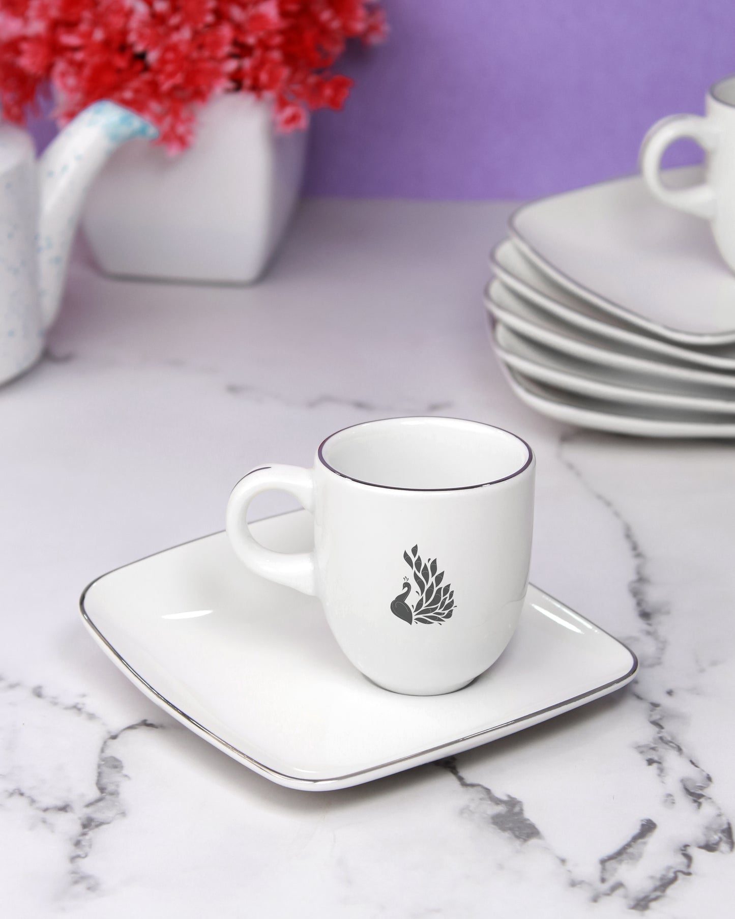 Myur Espresso Cup & Saucer - Set of 6