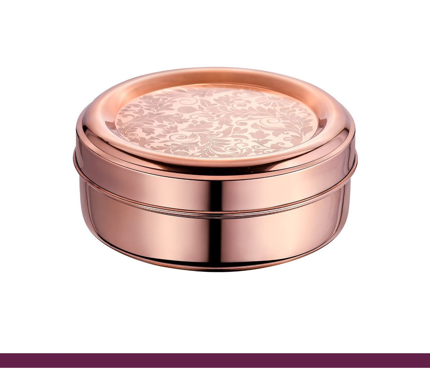 SS Rose Gold Finish Masala Box Small