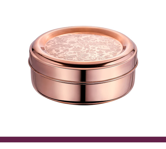 SS Rose Gold Finish Masala Box Small