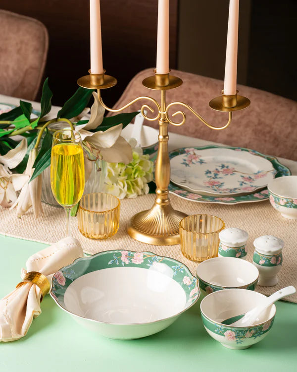 Victorian Green 36 Pcs Dinner Set