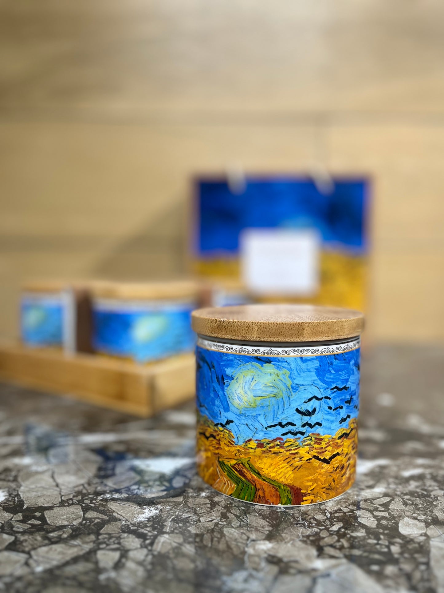 Porcelain&More X Van Gogh Collection Set of 4 Jars & Tray (WFC)