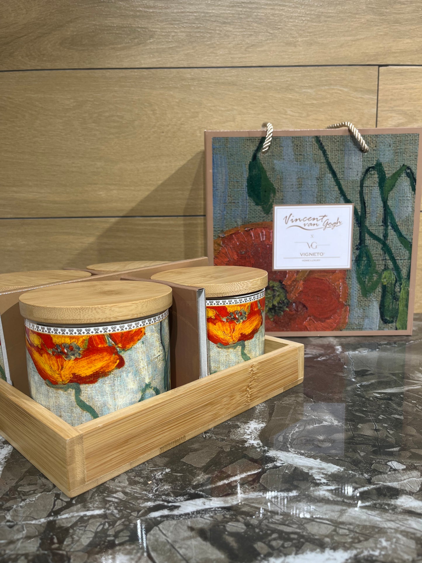 Porcelain&More X Van Gogh Collection Set of 4 Jars & Tray (TG)