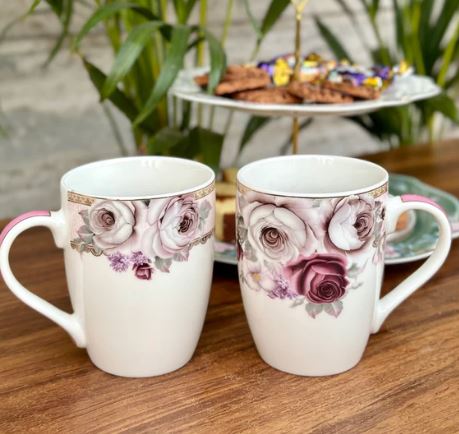 Rose Garden Coffee Mug set of 2