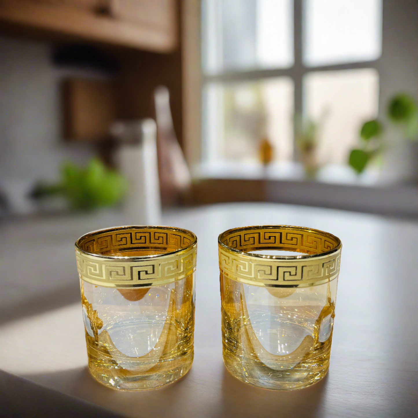 Serenity Gold Whisky Glasses set of 6