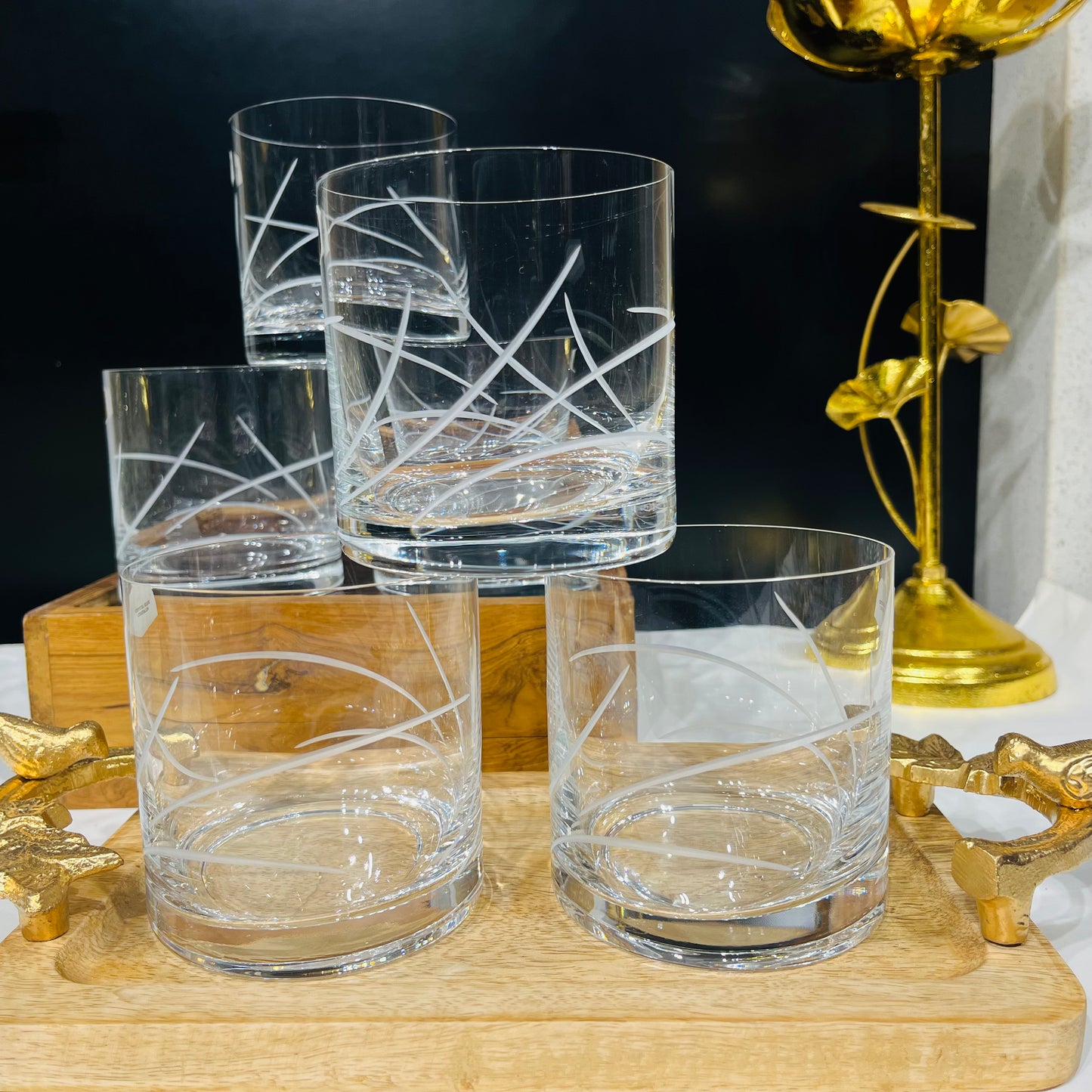 Classic Crest Whisky Glasses set of 6