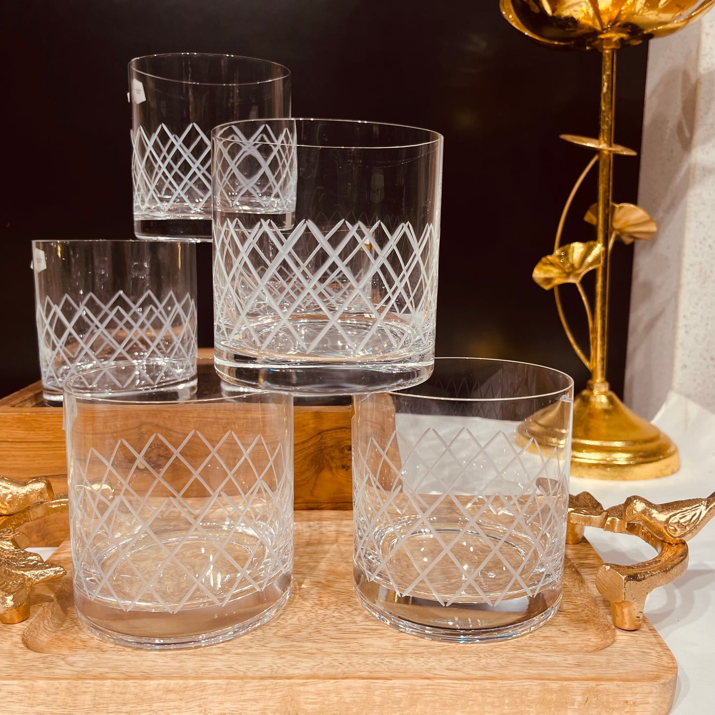 Crested Heritage Whisky Glasses set of 6