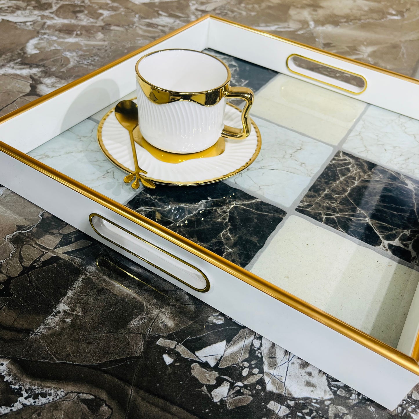 TimberLuxe Brilliance Square Tray