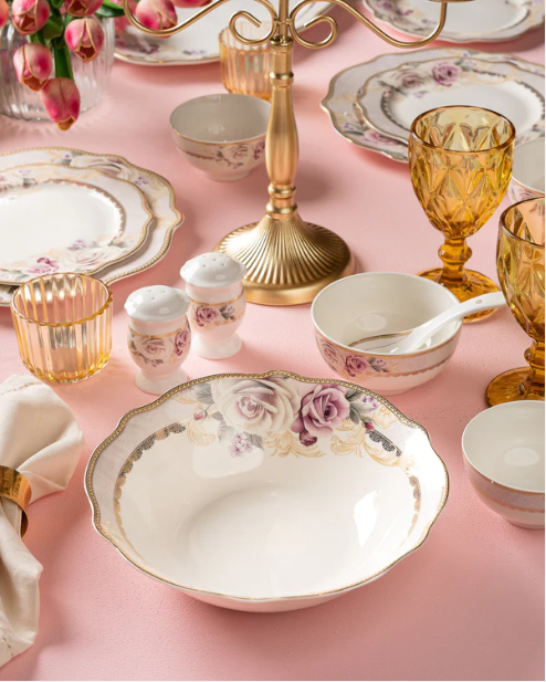 Gold Rose Dinner Set 36 pcs