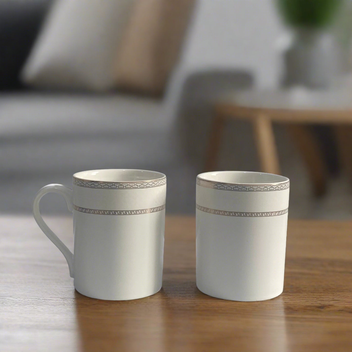 White Matte Coffee Mug Set of 2