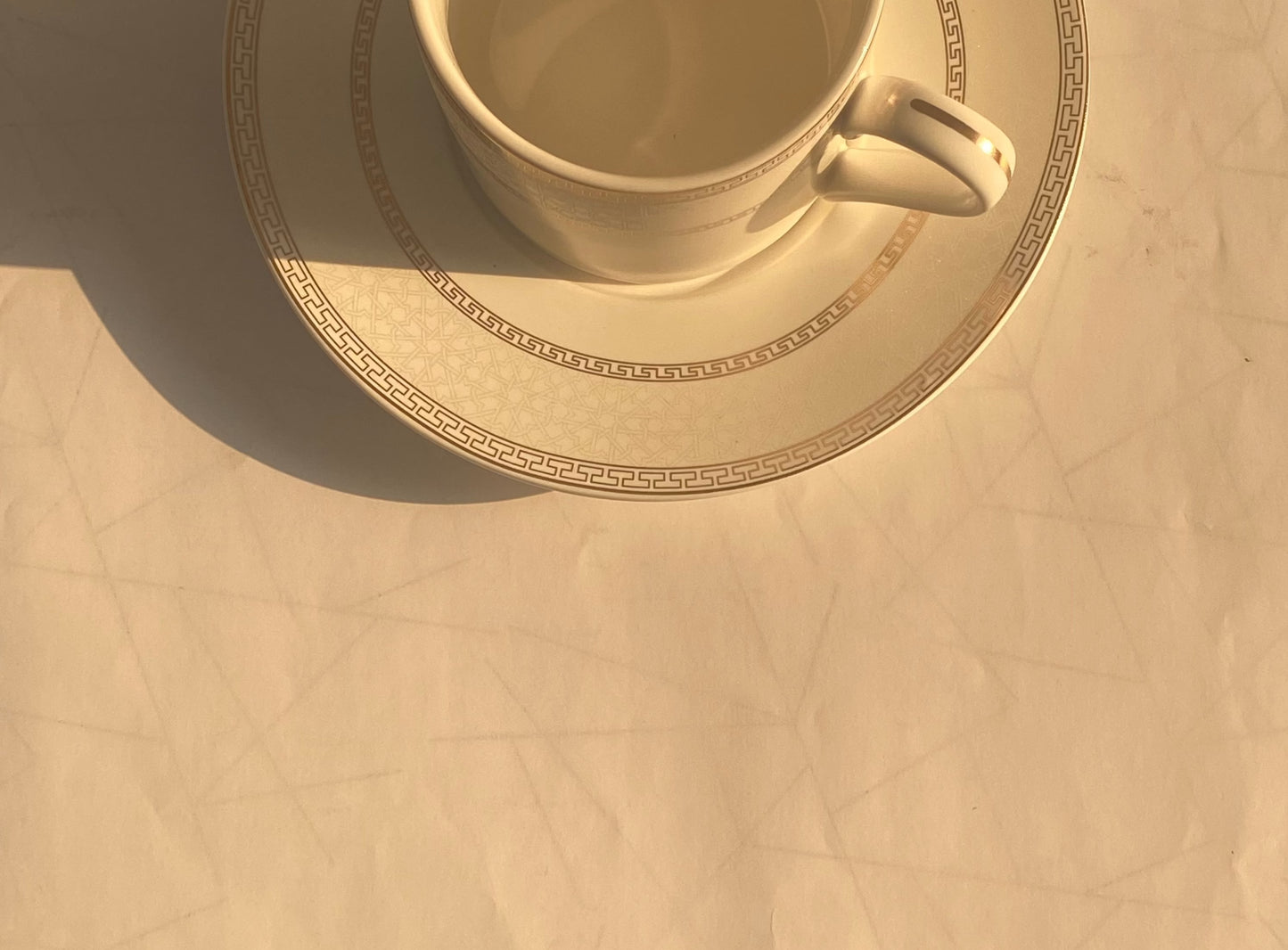 White Matte Cup & Saucer - Set of 6