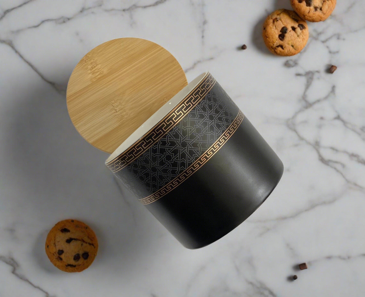 Black Matte Cookie Jar - Single Pc