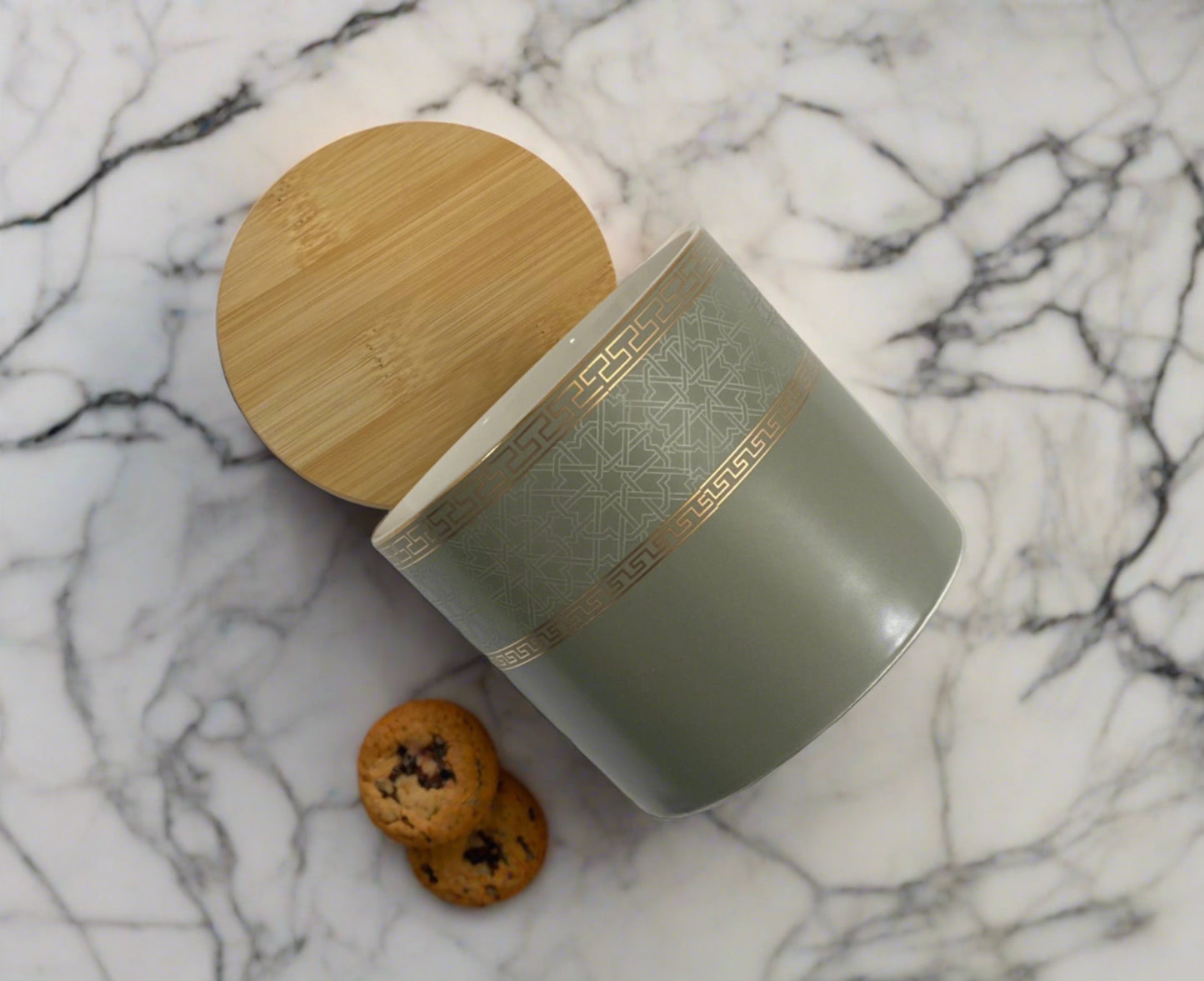 Olive Green Matte Cookie Jar - Single Pc