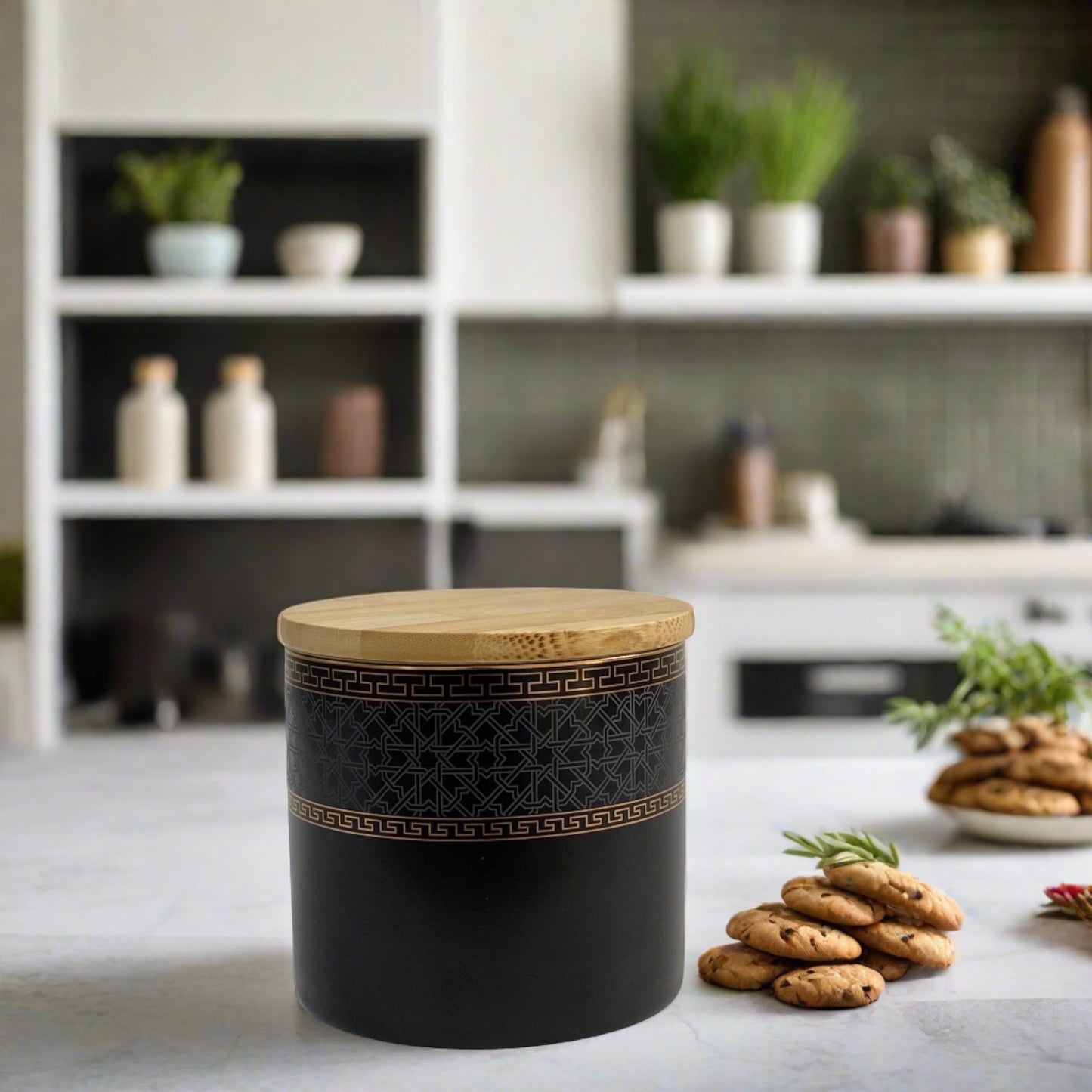 Black Matte Cookie Jar - Single Pc