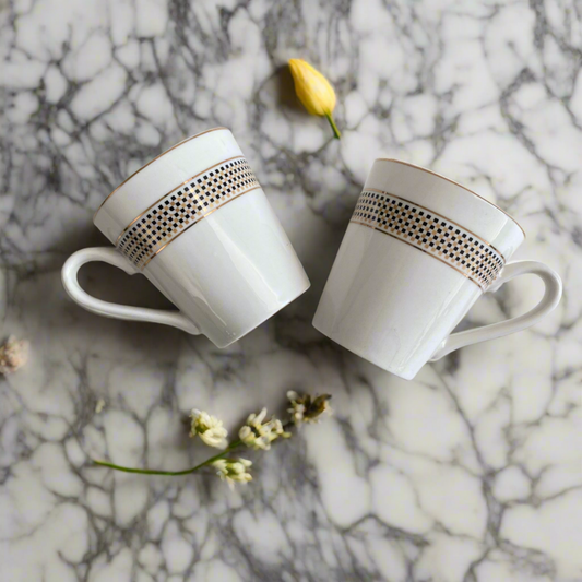 Golden Grid - 6 Pcs Mug Set