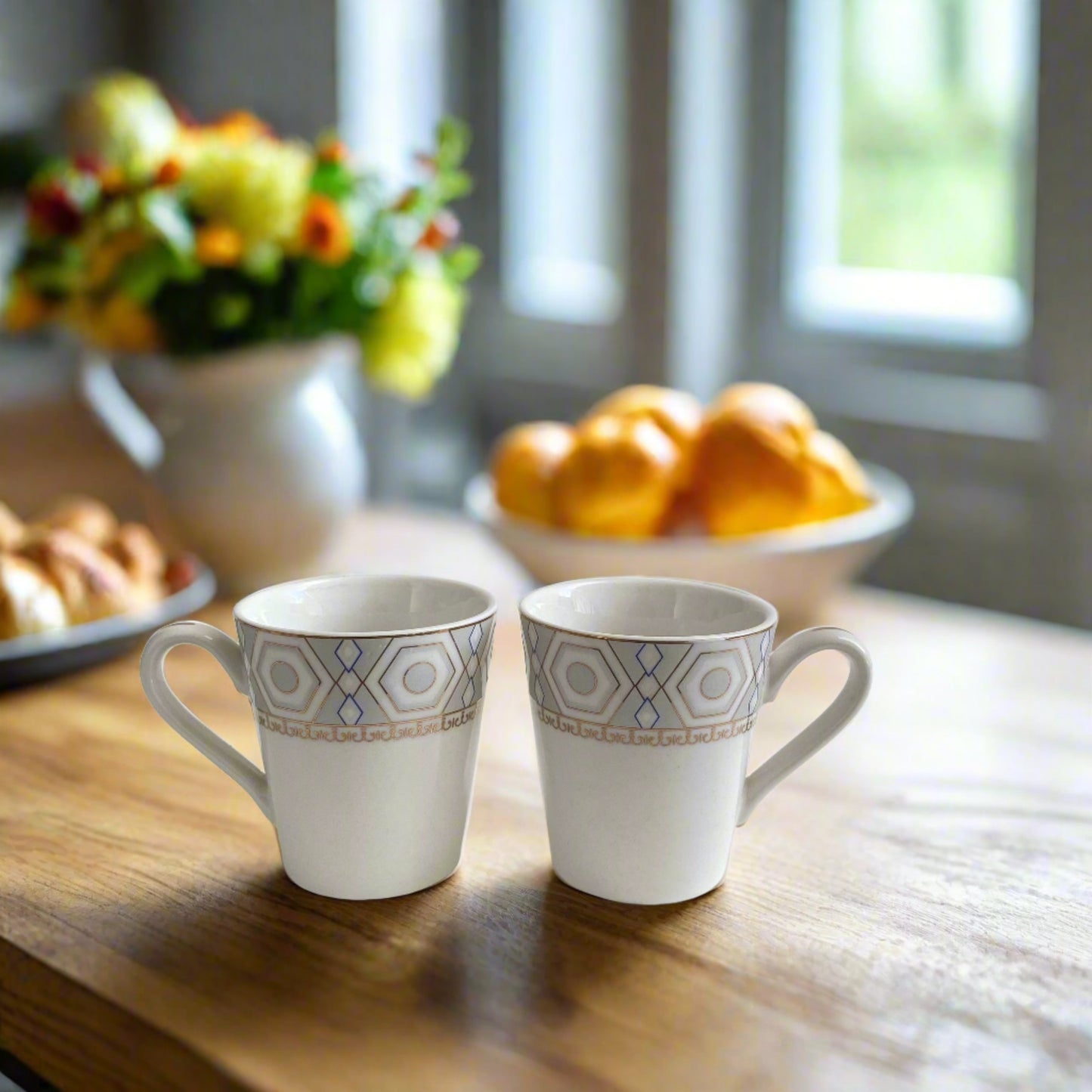 Geometric Grace - 6 Pcs Mug Set