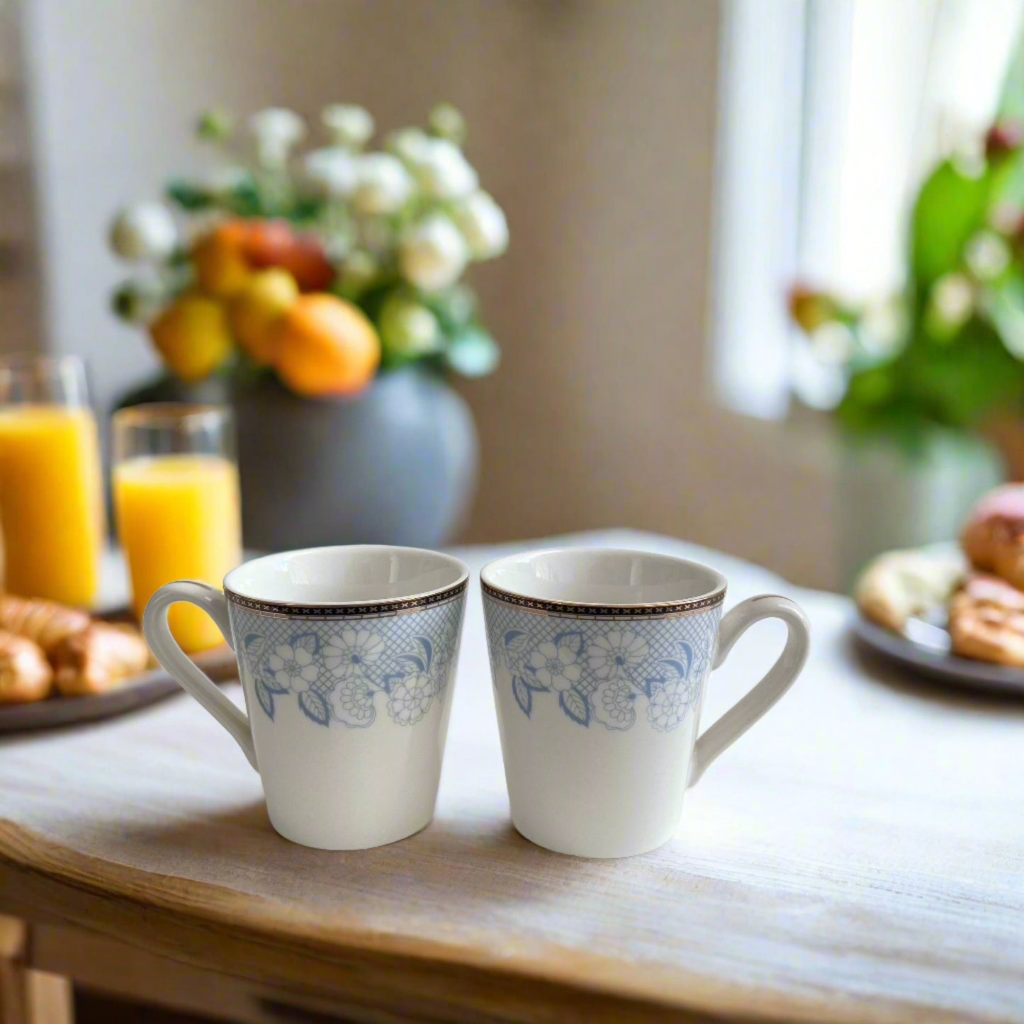 Blue Blossom - 6 Pcs Mug Set