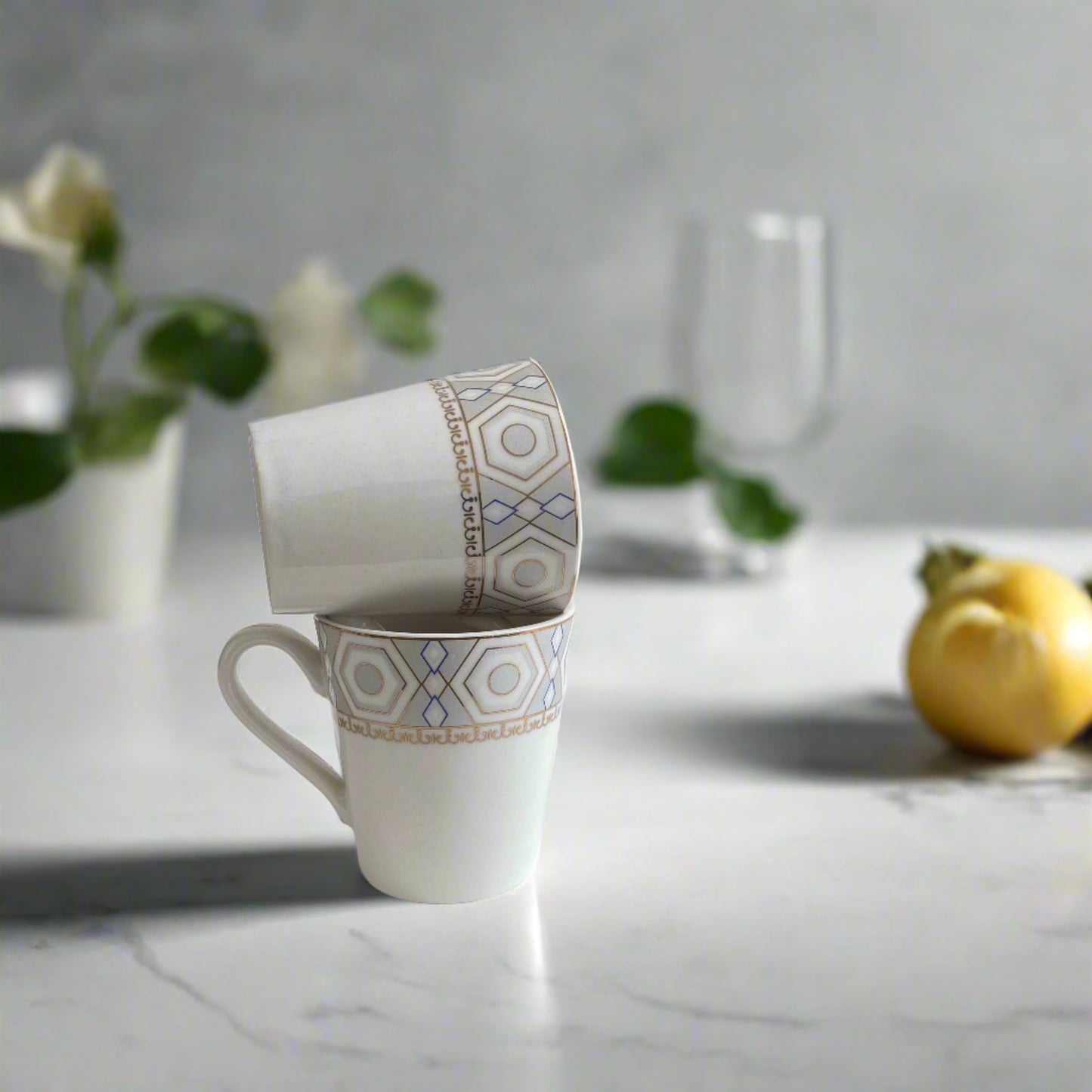 Geometric Grace - 6 Pcs Mug Set