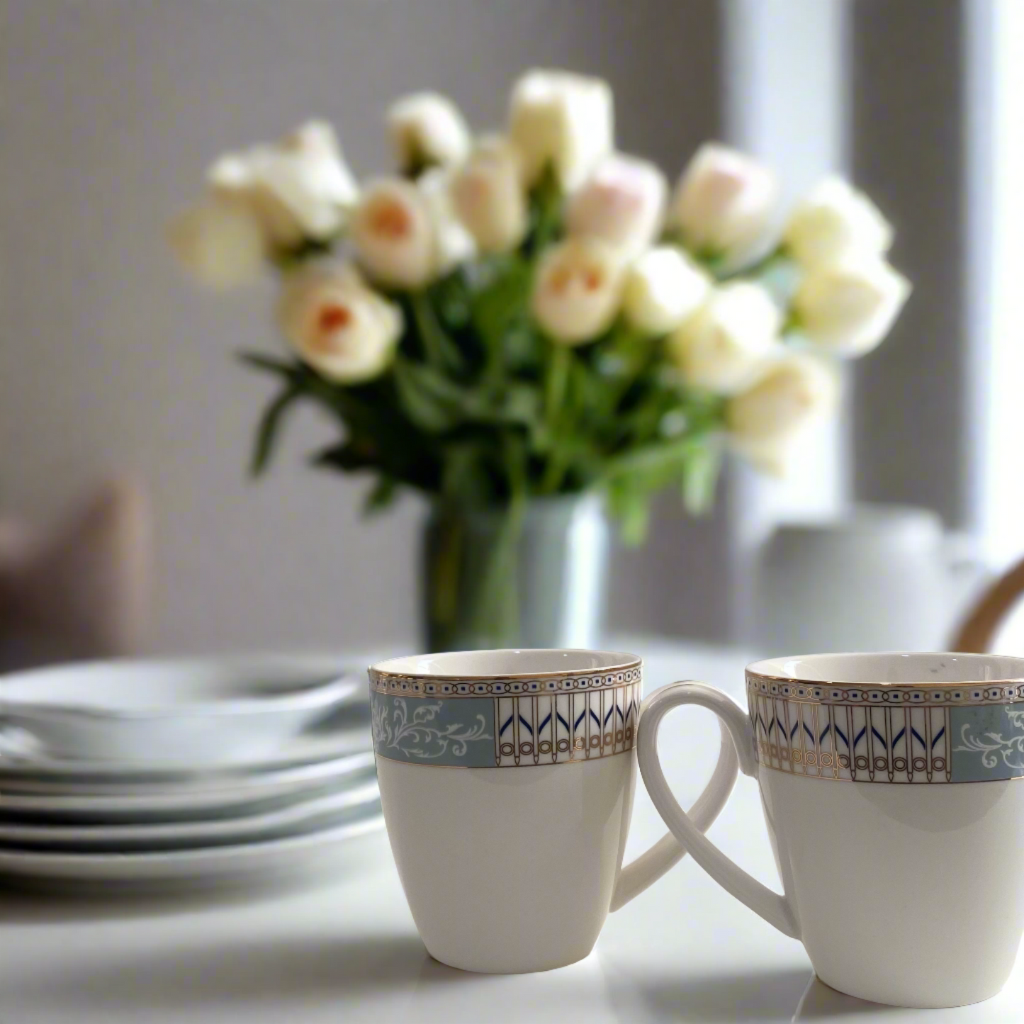 Azure Grace - 6 Pcs Mug Set