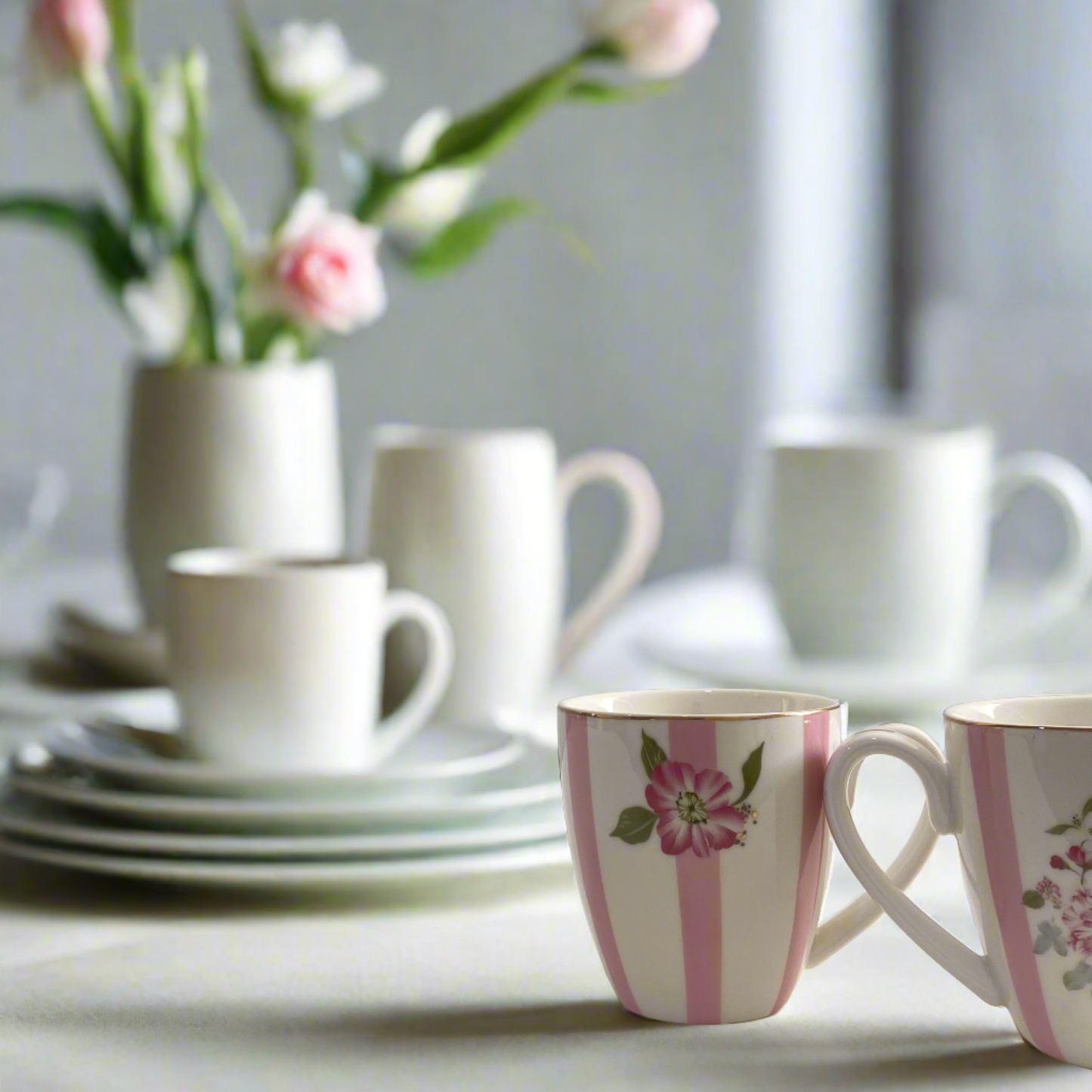 Blossom Delight - 6 Pcs Mug Set