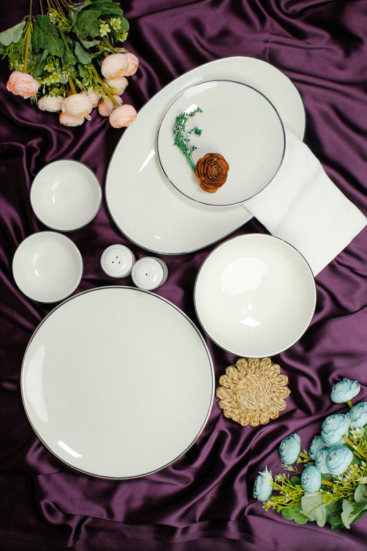 Platinum Lining - 23 pcs dinner set