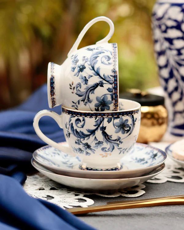 Midnight Blue Cup & Saucer - Set of 6