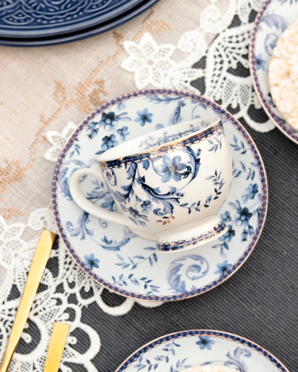 Midnight Blue Cup & Saucer - Set of 6