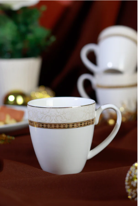 Opaline Gold Mug Set -  Set of 6