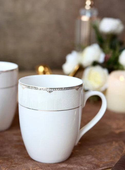 Parisian Gold Coffee Mugs Set of 2