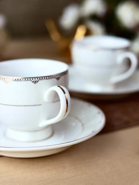 Parisian Gold Cup & Saucer Set of 12