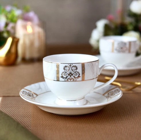 Regency Gold Cup & Saucer Set of 12