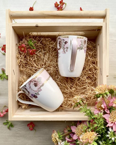 Rose Garden Coffee Mug set of 2