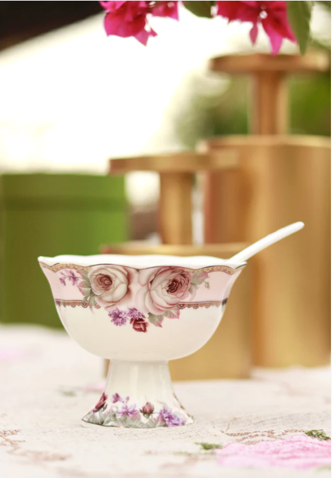 Rose Garden Dessert Cup  - Set of 6