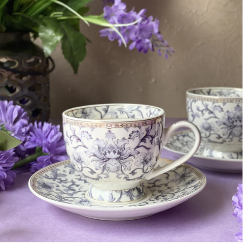 Royal Blue Cup & Saucer - Set of 6