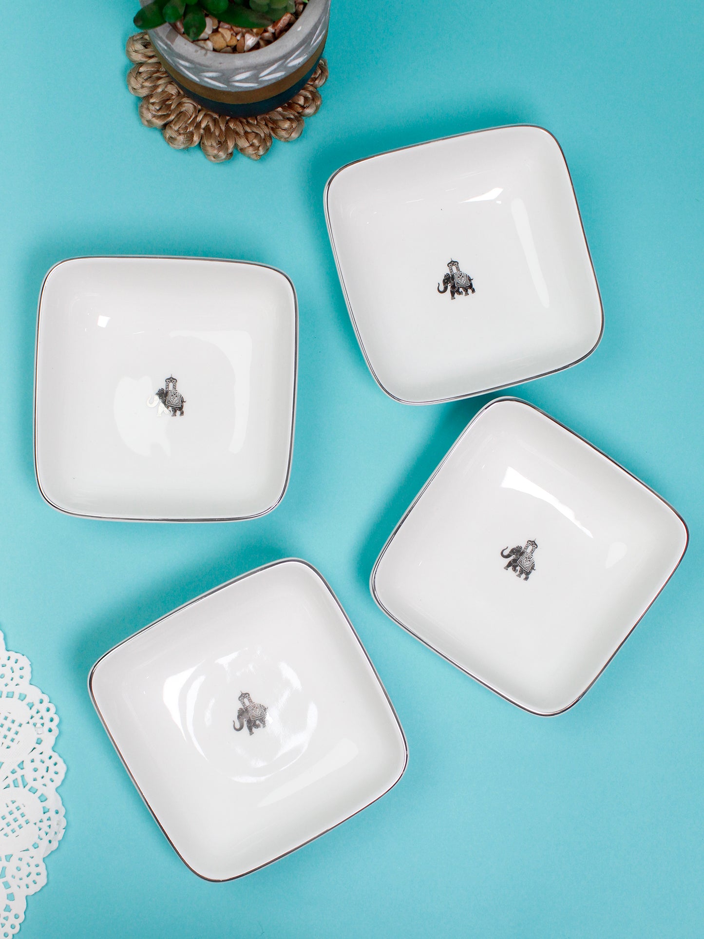 Gaj Square Bowls - Set of 4