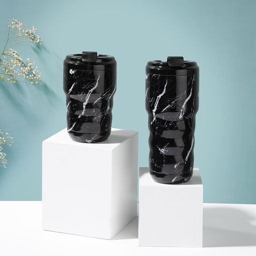 Travel Mug - Black Marble Finish